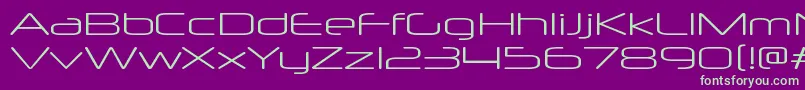 フォントNeuropolxxpltRegular – 紫の背景に緑のフォント