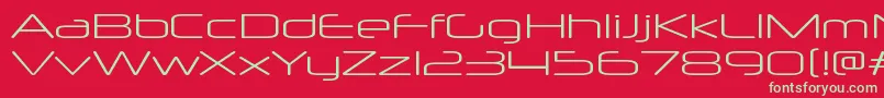 Fonte NeuropolxxpltRegular – fontes verdes em um fundo vermelho