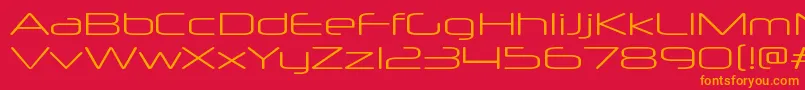 NeuropolxxpltRegular Font – Orange Fonts on Red Background