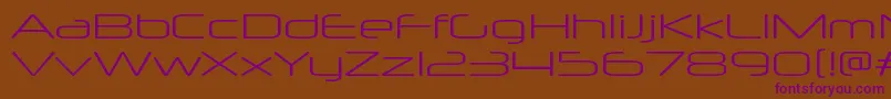NeuropolxxpltRegular Font – Purple Fonts on Brown Background