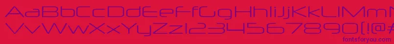 フォントNeuropolxxpltRegular – 赤い背景に紫のフォント
