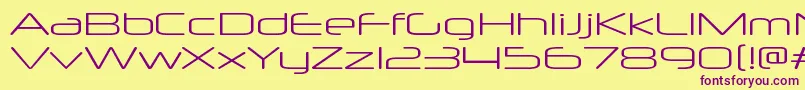 NeuropolxxpltRegular-fontti – violetit fontit keltaisella taustalla