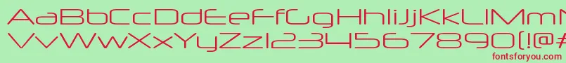 NeuropolxxpltRegular Font – Red Fonts on Green Background