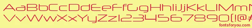 NeuropolxxpltRegular Font – Red Fonts on Yellow Background