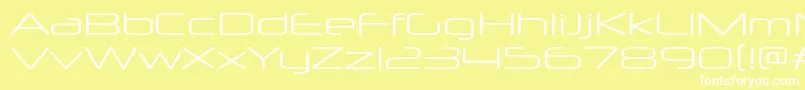 Шрифт NeuropolxxpltRegular – белые шрифты на жёлтом фоне