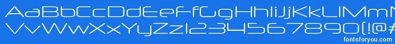 NeuropolxxpltRegular-fontti – keltaiset fontit sinisellä taustalla