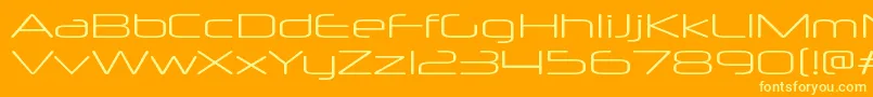 Шрифт NeuropolxxpltRegular – жёлтые шрифты на оранжевом фоне