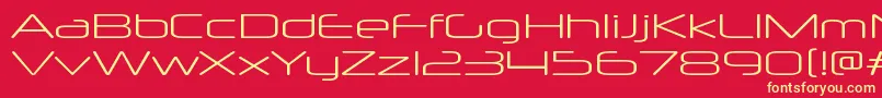 NeuropolxxpltRegular-fontti – keltaiset fontit punaisella taustalla