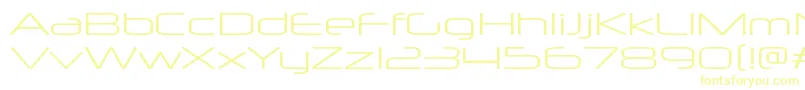 Fonte NeuropolxxpltRegular – fontes amarelas em um fundo branco