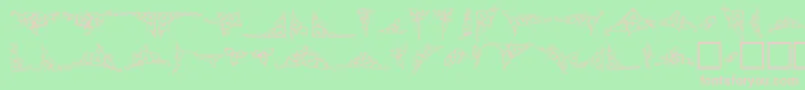 fuente Vintaged – Fuentes Rosadas Sobre Fondo Verde