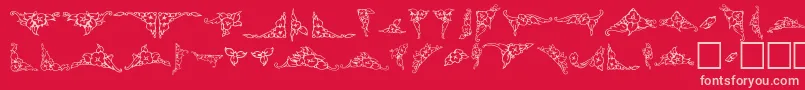 Vintaged Font – Pink Fonts on Red Background