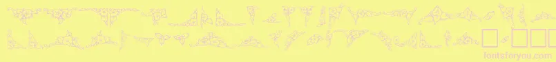 Czcionka Vintaged – różowe czcionki na żółtym tle
