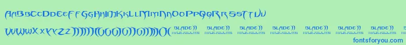 Blade2 Font – Blue Fonts on Green Background