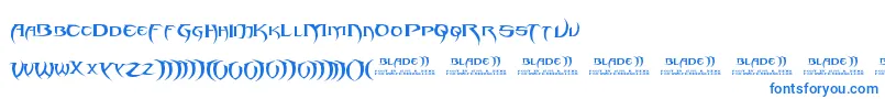 フォントBlade2 – 白い背景に青い文字