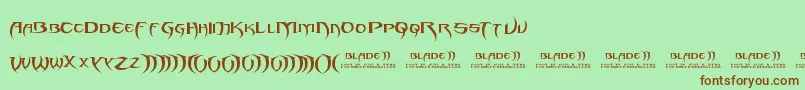 fuente Blade2 – Fuentes Marrones Sobre Fondo Verde