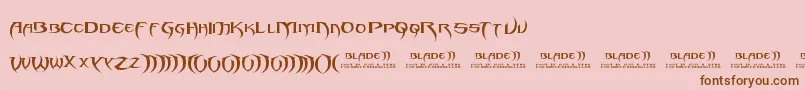 Шрифт Blade2 – коричневые шрифты на розовом фоне