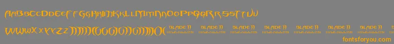 Blade2-fontti – oranssit fontit harmaalla taustalla