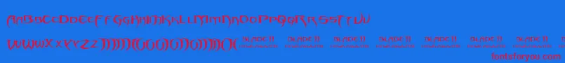 Blade2 Font – Red Fonts on Blue Background