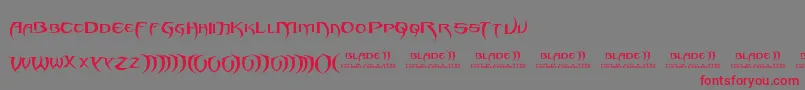 Blade2 Font – Red Fonts on Gray Background