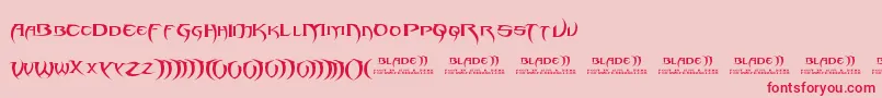Blade2 Font – Red Fonts on Pink Background