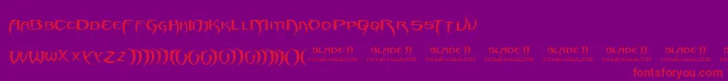 Police Blade2 – polices rouges sur fond violet