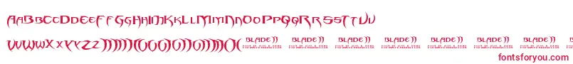 Blade2 Font – Red Fonts on White Background