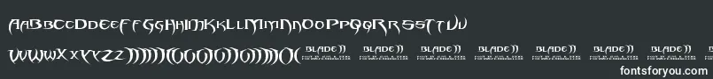 フォントBlade2 – 黒い背景に白い文字