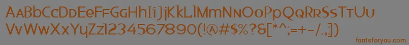 Ketchup Font – Brown Fonts on Gray Background