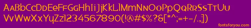 Ketchup Font – Orange Fonts on Purple Background