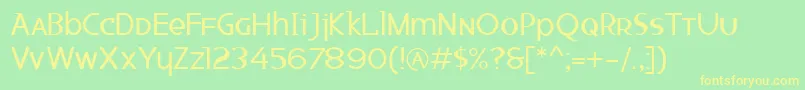 Ketchup Font – Yellow Fonts on Green Background