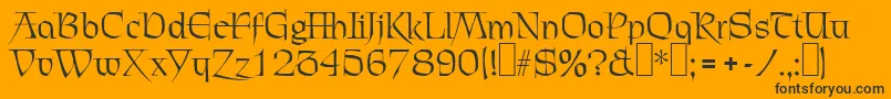 C720DecoRegular-Schriftart – Schwarze Schriften auf orangefarbenem Hintergrund