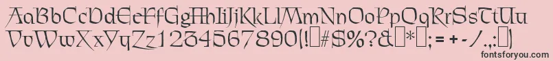 C720DecoRegular Font – Black Fonts on Pink Background