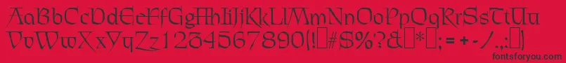 C720DecoRegular Font – Black Fonts on Red Background