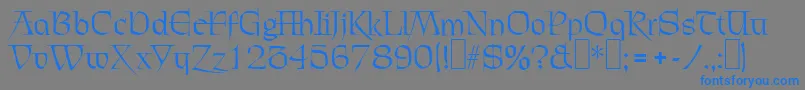 C720DecoRegular Font – Blue Fonts on Gray Background