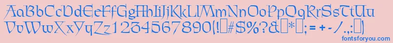 C720DecoRegular Font – Blue Fonts on Pink Background