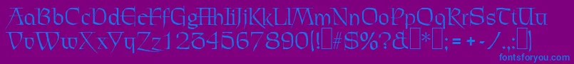 C720DecoRegular Font – Blue Fonts on Purple Background