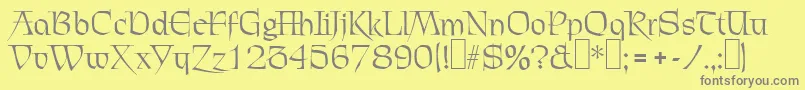C720DecoRegular Font – Gray Fonts on Yellow Background