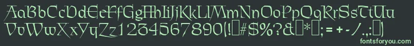 C720DecoRegular Font – Green Fonts on Black Background