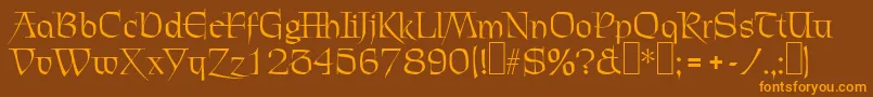 C720DecoRegular Font – Orange Fonts on Brown Background