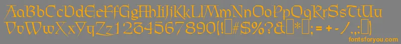 C720DecoRegular Font – Orange Fonts on Gray Background