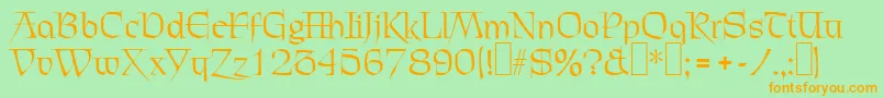 C720DecoRegular Font – Orange Fonts on Green Background