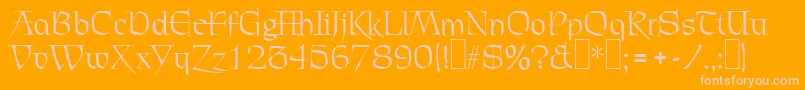 C720DecoRegular Font – Pink Fonts on Orange Background