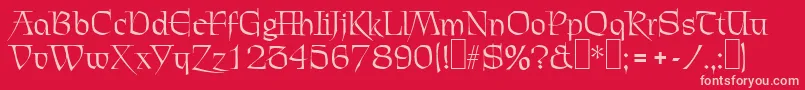 C720DecoRegular Font – Pink Fonts on Red Background