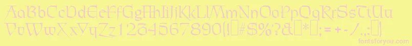 C720DecoRegular Font – Pink Fonts on Yellow Background