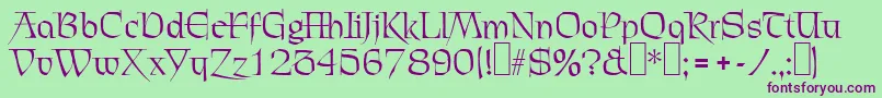 C720DecoRegular Font – Purple Fonts on Green Background