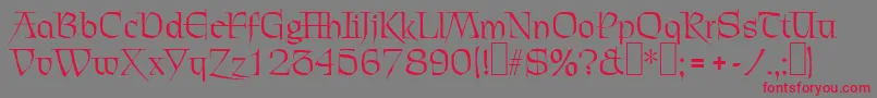 C720DecoRegular Font – Red Fonts on Gray Background
