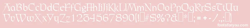 C720DecoRegular-Schriftart – Weiße Schriften auf rosa Hintergrund