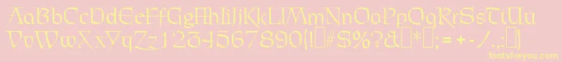 C720DecoRegular Font – Yellow Fonts on Pink Background