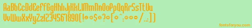 Havnel Font – Orange Fonts on Green Background