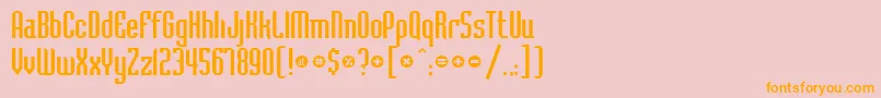 Havnel Font – Orange Fonts on Pink Background